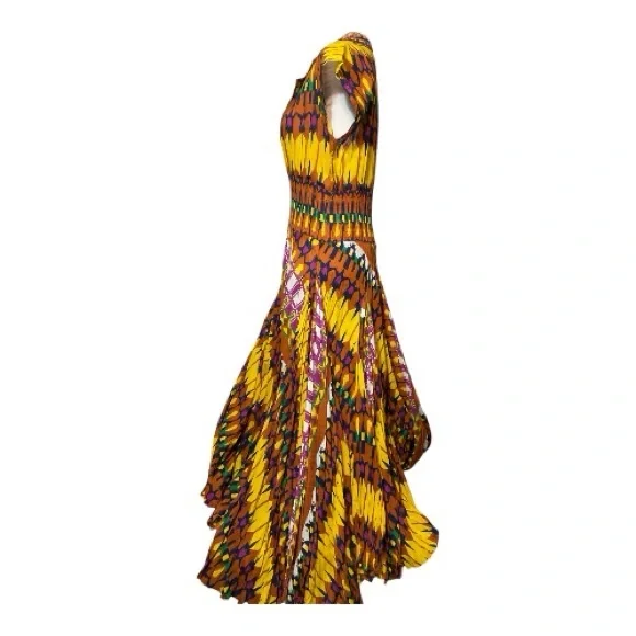 Sandy Starkman Geometric Print MIDI Dress Size M - Picture 4 of 7